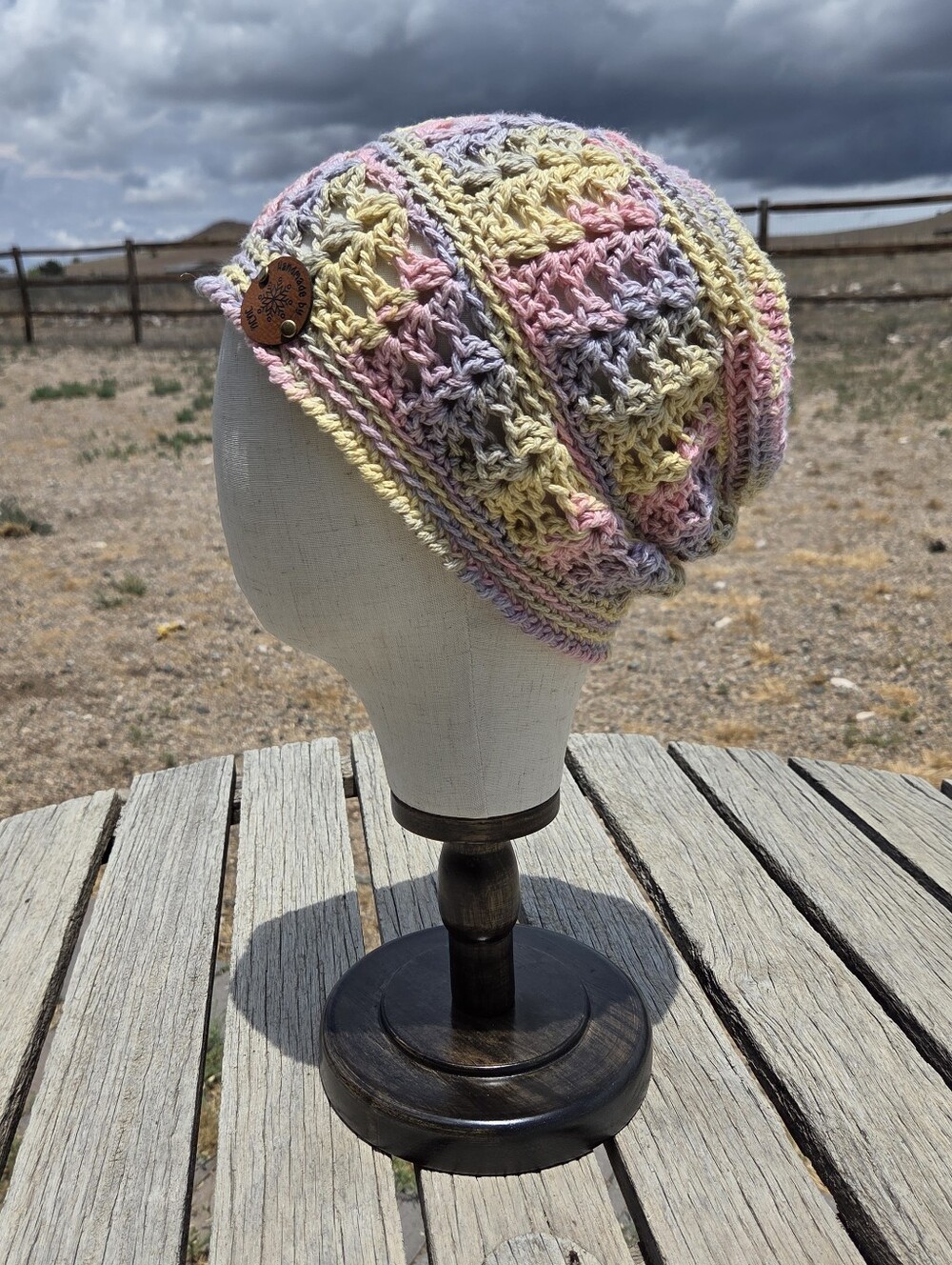 Artisan Handmade Lightweight Pima Cotton Crochet "My Peeps" 4-Seasons Beanie Hat